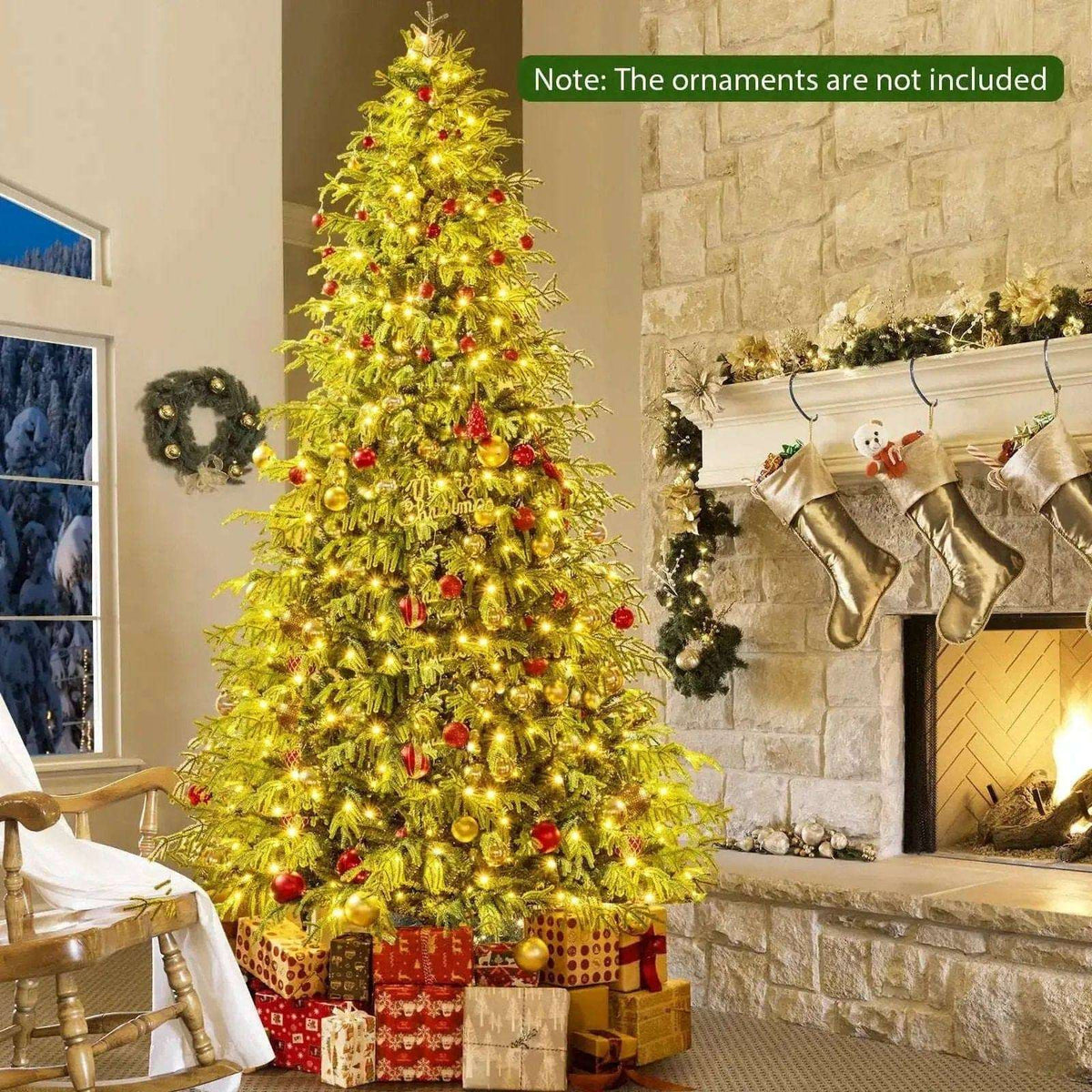 Artificial Christmas Tree with LED Lights and PVC Mixed Branch Tips Cartsfy Inc.