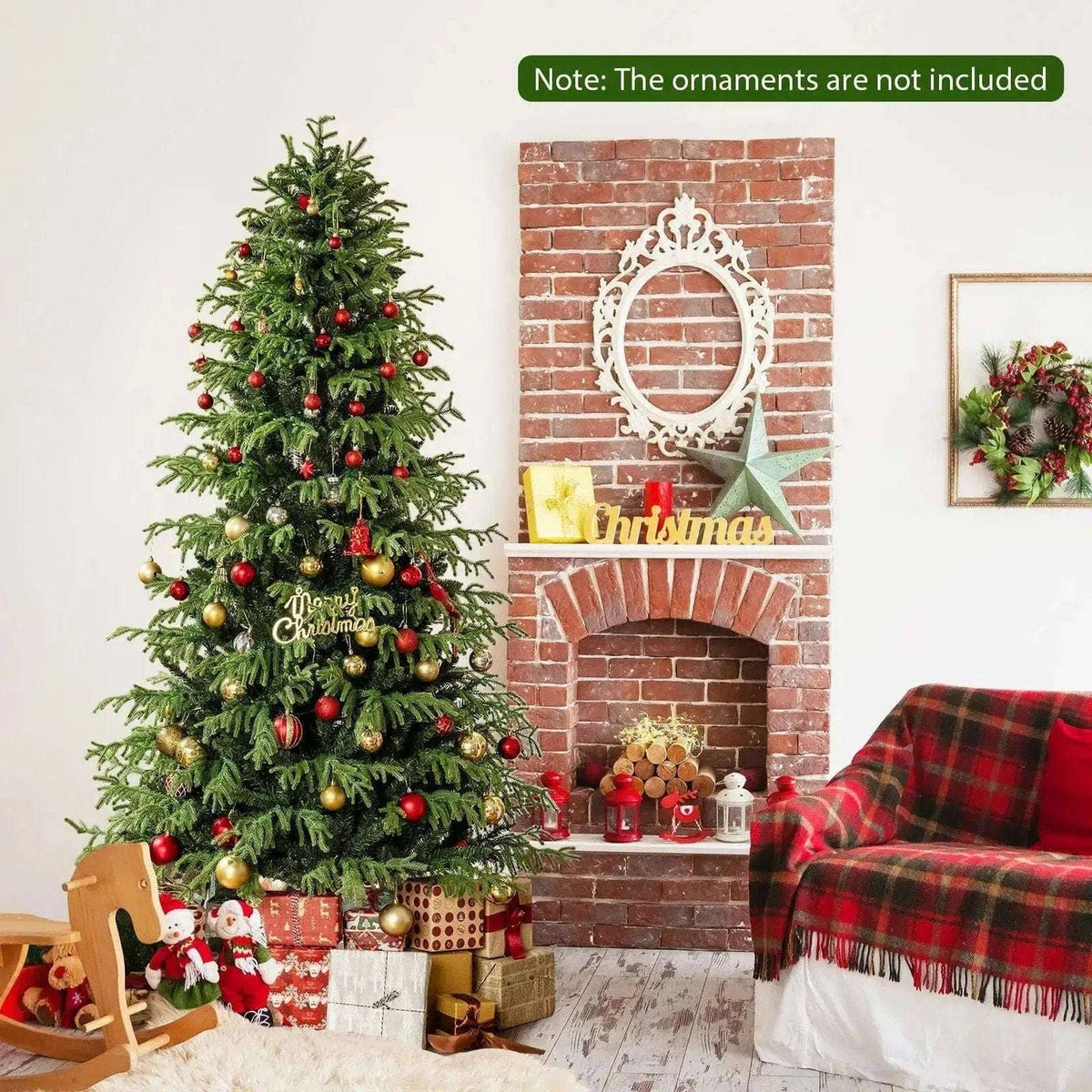 Artificial Christmas Tree with LED Lights and PVC Mixed Branch Tips Cartsfy Inc.