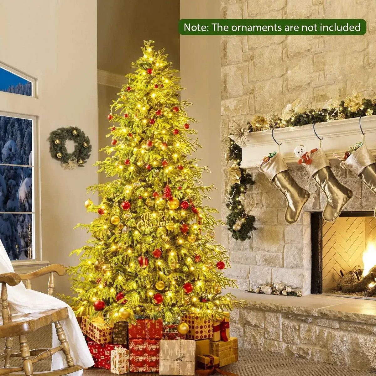 Artificial Christmas Tree with LED Lights and PVC Mixed Branch Tips Cartsfy Inc.