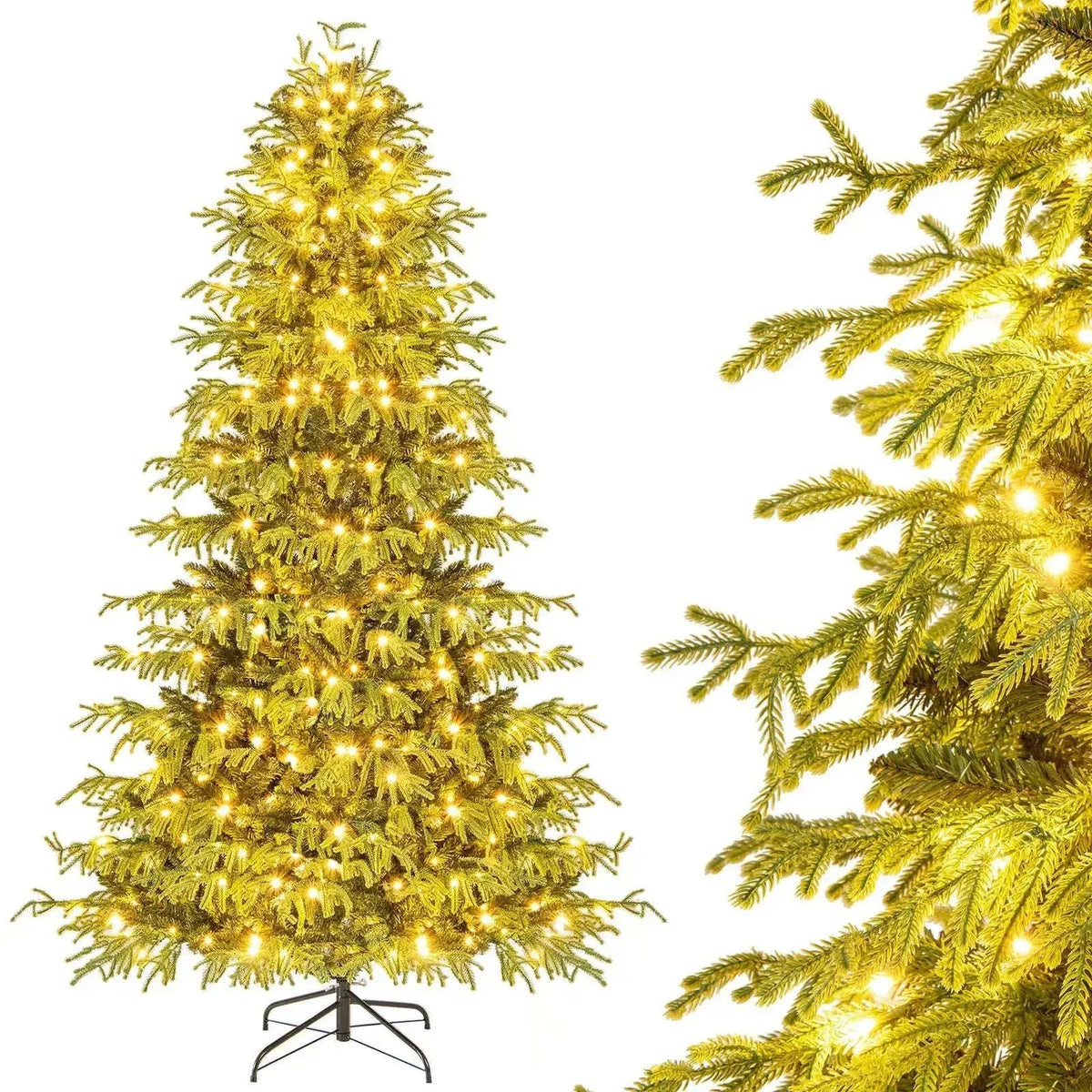 Artificial Christmas Tree with LED Lights and PVC Mixed Branch Tips Cartsfy Inc.
