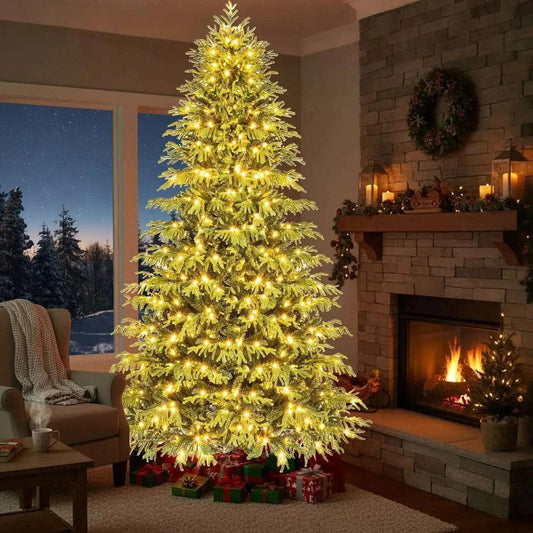 Artificial Christmas Tree with LED Lights and PVC Mixed Branch Tips Cartsfy Inc.