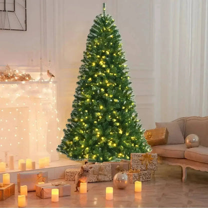 Artificial Hinged Christmas Tree with Remote-controlled Color-changing LED Lights Cartsfy Inc.