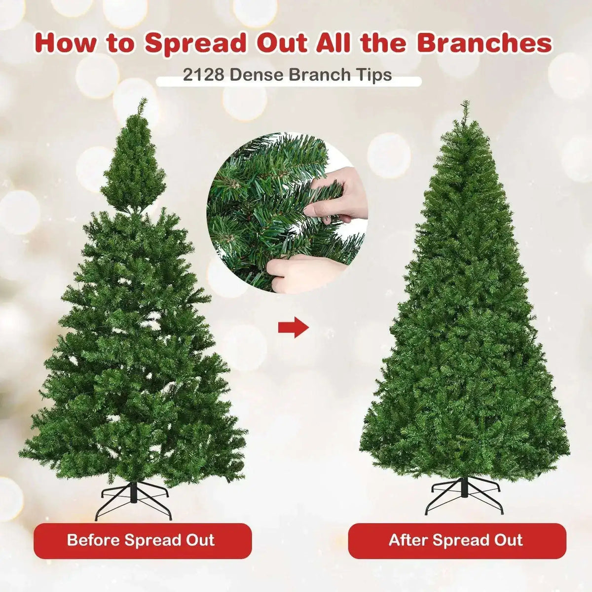 Artificial Premium Hinged Christmas Tree Cartsfy Inc.