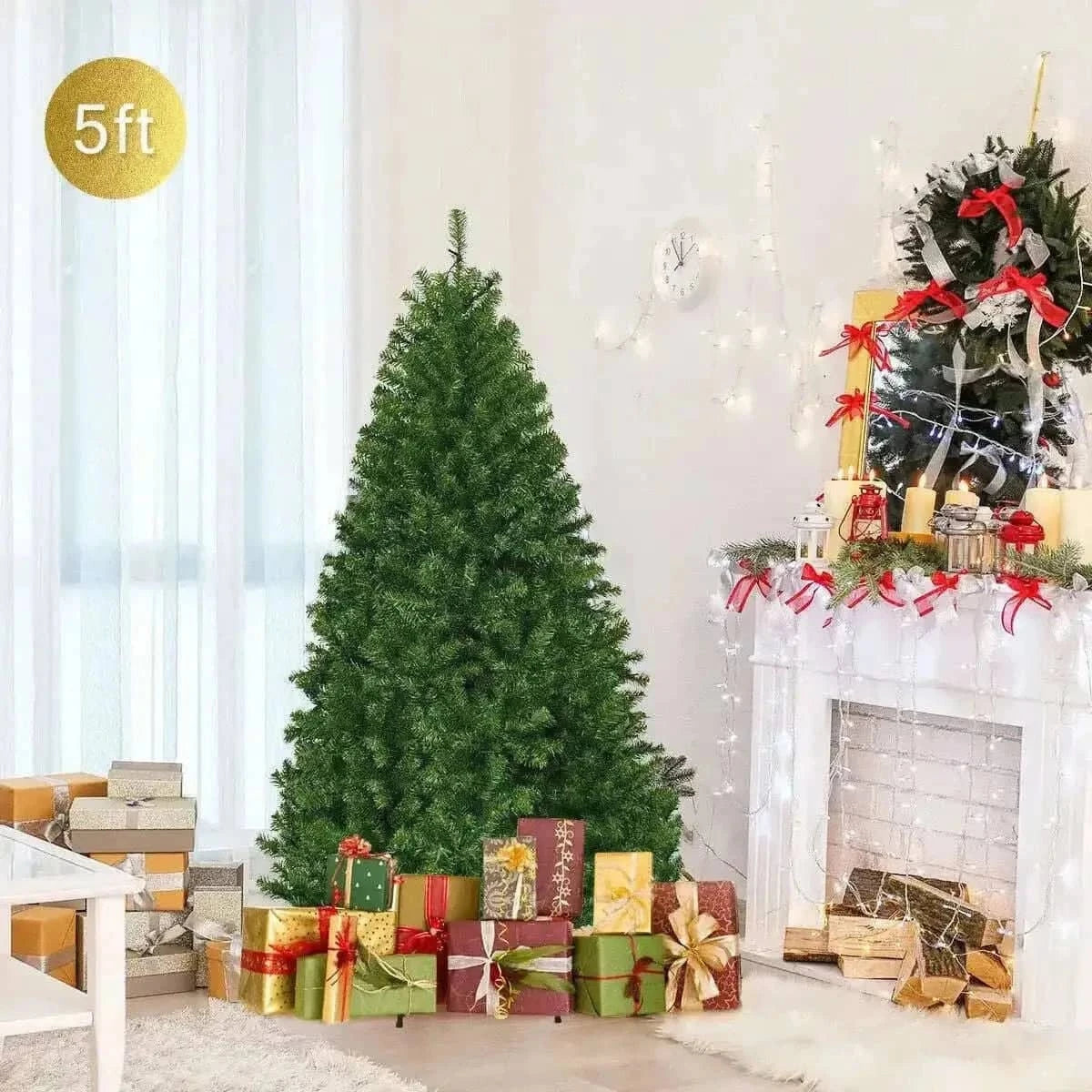 Artificial Premium Hinged Christmas Tree - Pre-Lit & Realistic