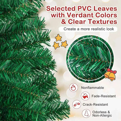 Artificial PVC Christmas Tree with Solid Metal Stand Cartsfy Inc.