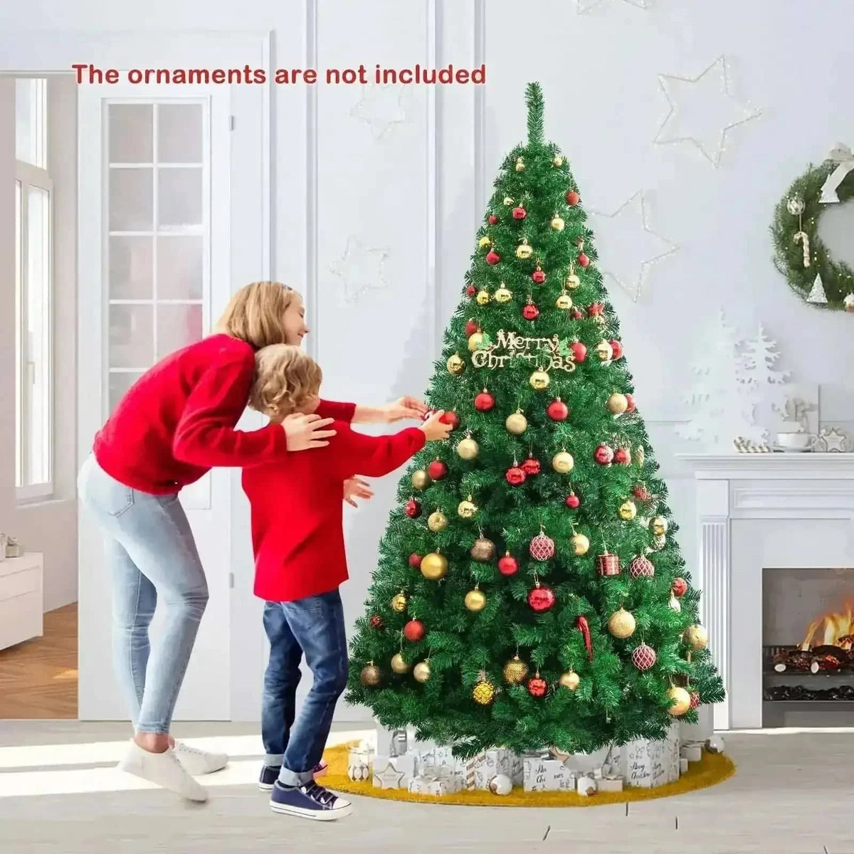 Artificial PVC Christmas Tree with Solid Metal Stand Cartsfy Inc.