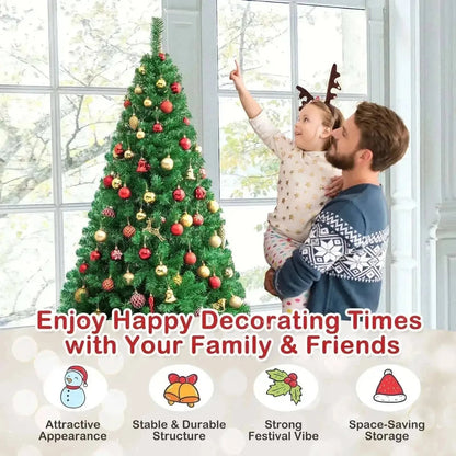 Artificial PVC Christmas Tree with Solid Metal Stand Cartsfy Inc.