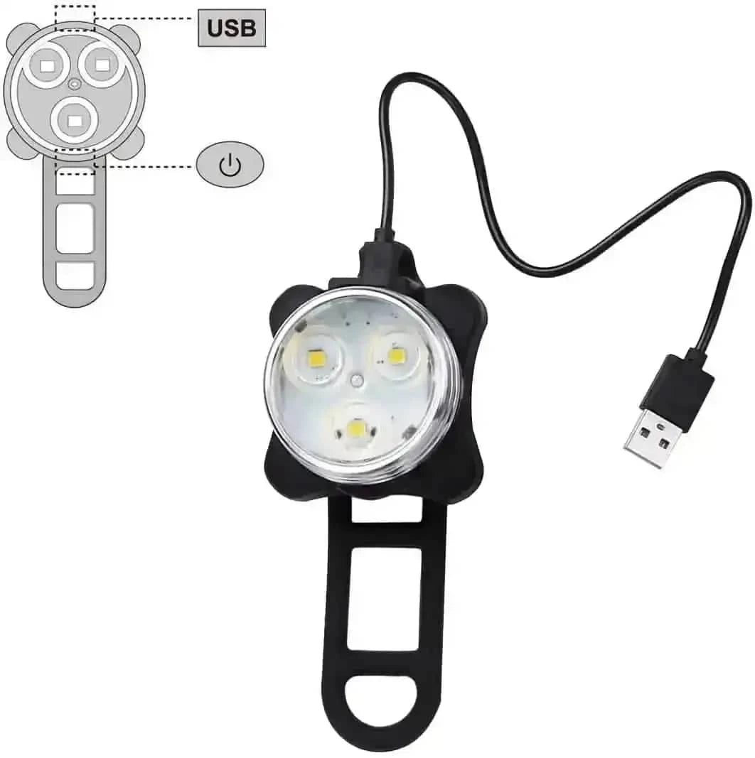 Ascher USB Rechargeable Bike Light Set DailySale Default Title Default Title-