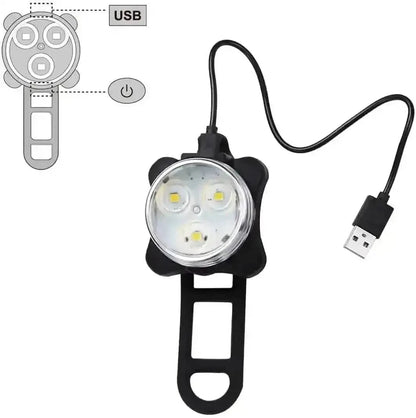 Ascher USB Rechargeable Bike Light Set DailySale Default Title Default Title-