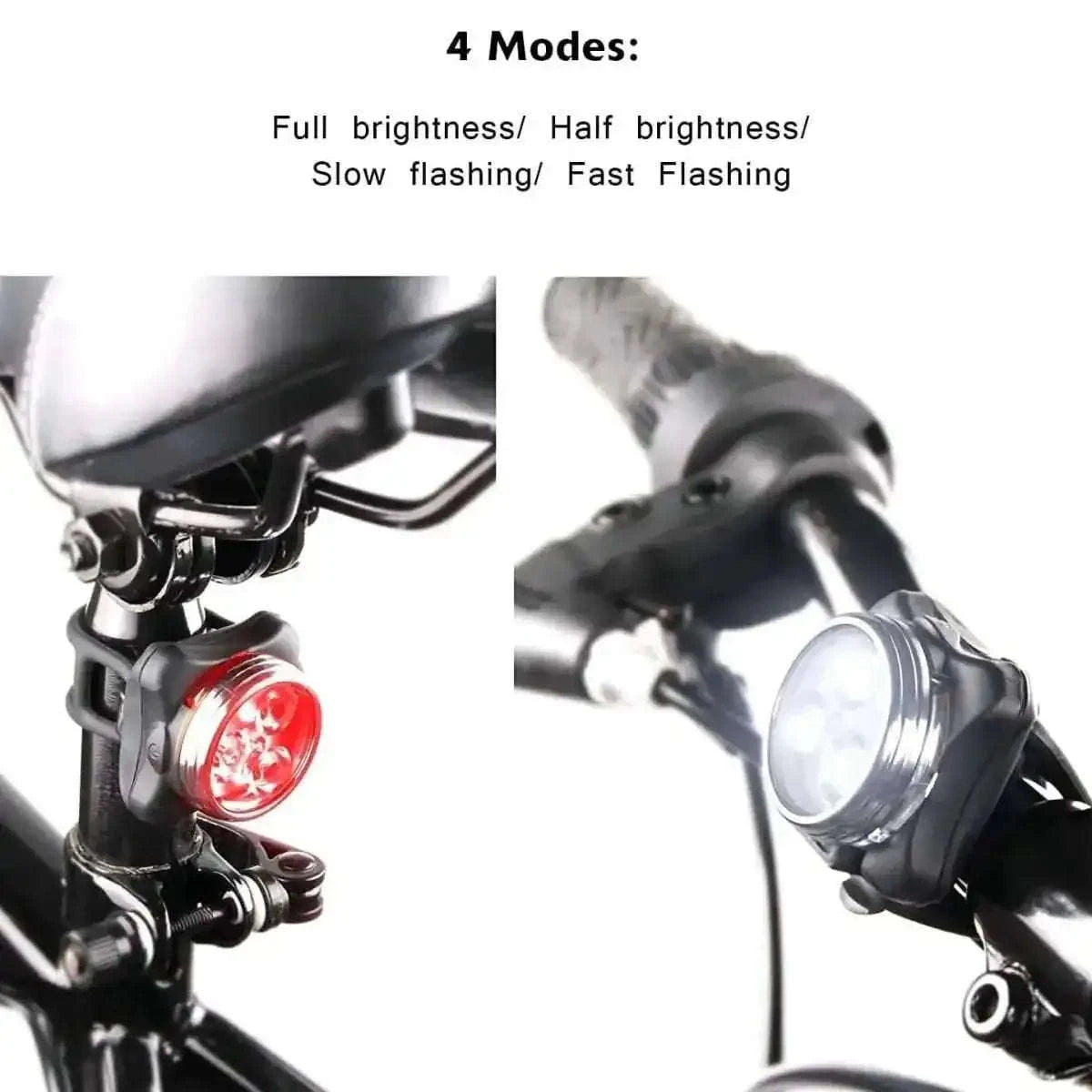 Ascher USB Rechargeable Bike Light Set Cartsfy Inc.