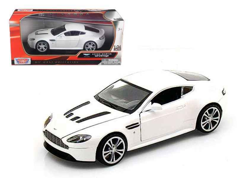 Aston Martin V12 Vantage Pearl White 1/24 Diecast Car Model by Motormax Miniature Motors Default Title Default Title-