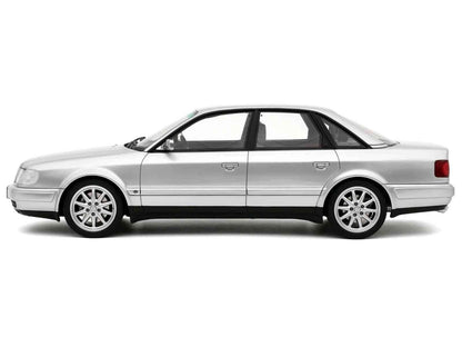 Silver Audi S4 1:18 model car side profile with alloy wheels
