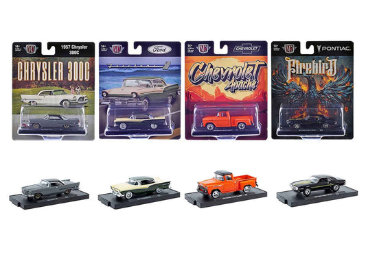 "Auto-Drivers" Set of 4 pieces in Blister Packs Release 130 Limited Edition to 9600 pieces Worldwide 1/64 Diecast Model Cars by M2 Machines Cartsfy Inc.