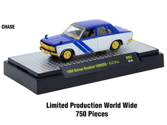 "Auto Meets" Set of 6 Cars IN DISPLAY CASES Release 93 Limited Edition 1/64 Diecast Model Cars by M2 Machines Cartsfy Inc.