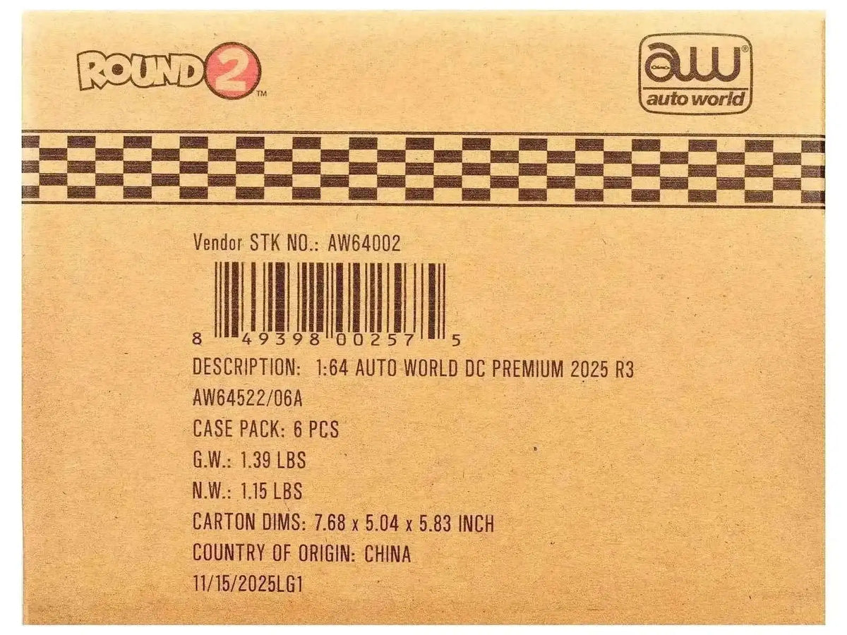 Auto World Premium 2025 Release 3 Set A of 6 pieces 1/64 Diecast Model Cars by Auto World Cartsfy Inc.