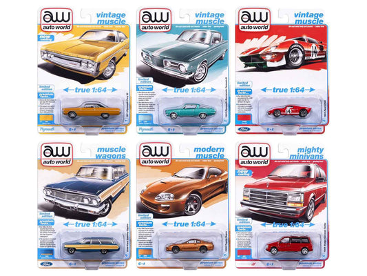 Auto World Premium 2025 Release 3 Set A of 6 pieces 1/64 Diecast Model Cars by Auto World Cartsfy Inc.