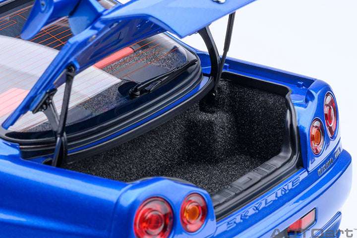 AUTOart 2001 Nissan Skyline GT-R (R34) Z-Tune Bayside Blue w/ Carbon Fiber Hood 1:18 STM Diecast Default Title Default Title-