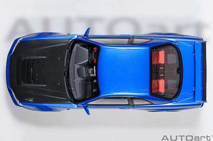 AUTOart 2001 Nissan Skyline GT-R (R34) Z-Tune Bayside Blue w/ Carbon Fiber Hood 1:18 STM Diecast Default Title Default Title-