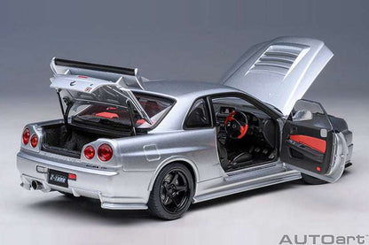 AUTOart 2001 Nissan Skyline GT-R (R34) Z-Tune Silver 1:18 Cartsfy Inc.