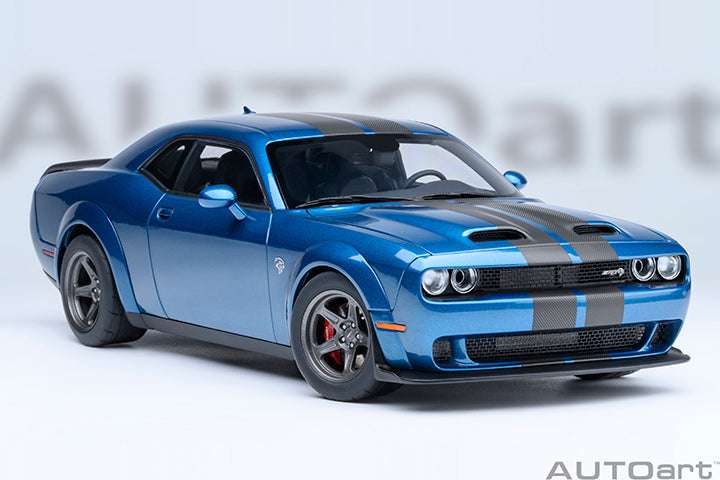 AUTOart 2023 Dodge Challenger SRT Super Stock Frostbite Blue 1:18 Cartsfy Inc.