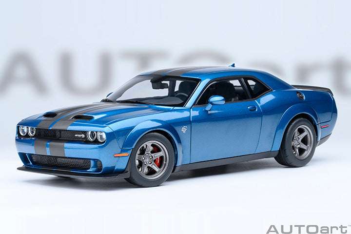 AUTOart 2023 Dodge Challenger SRT Super Stock Frostbite Blue 1:18 Cartsfy Inc.