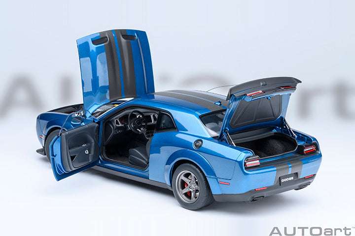 AUTOart 2023 Dodge Challenger SRT Super Stock Frostbite Blue 1:18 Cartsfy Inc.