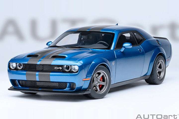 AUTOart 2023 Dodge Challenger SRT Super Stock Frostbite Blue 1:18 Cartsfy Inc.