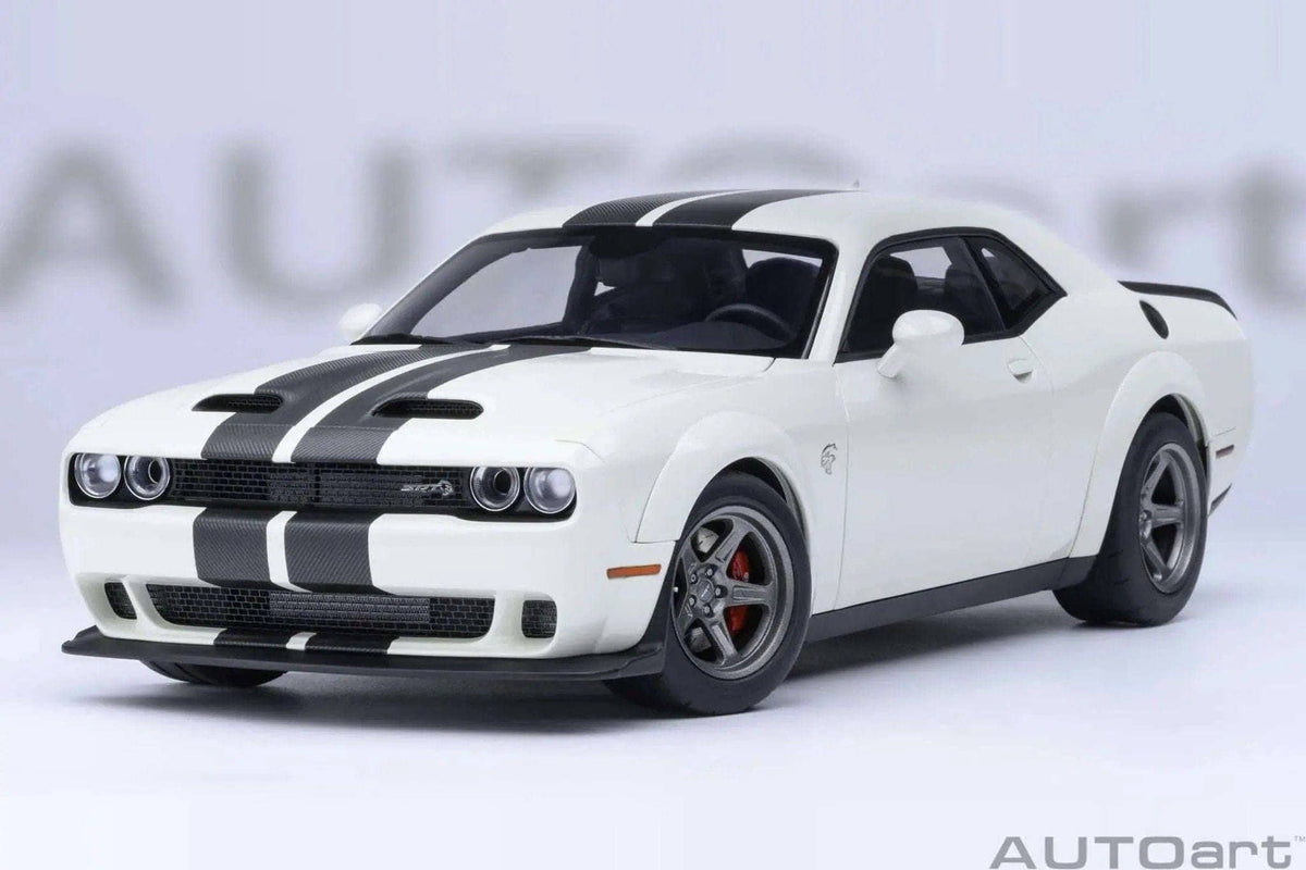 AUTOart 2023 Dodge Challenger SRT Super Stock Knuckle White 1:18 STM Diecast Default Title Default Title-