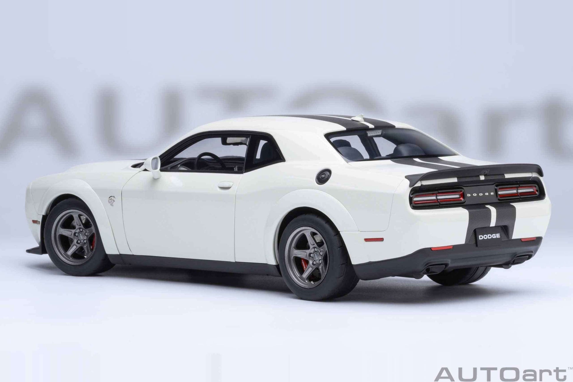 AUTOart 2023 Dodge Challenger SRT Super Stock Knuckle White 1:18 STM Diecast Default Title Default Title-