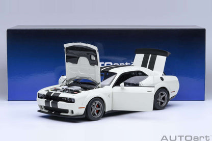 AUTOart 2023 Dodge Challenger SRT Super Stock Knuckle White 1:18 STM Diecast Default Title Default Title-
