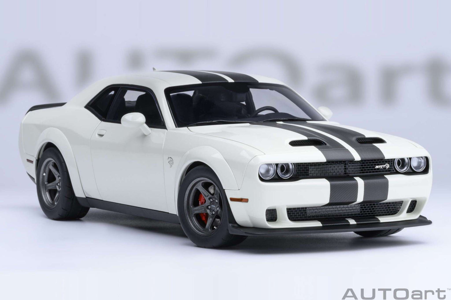 AUTOart 2023 Dodge Challenger SRT Super Stock Knuckle White 1:18 STM Diecast Default Title Default Title-