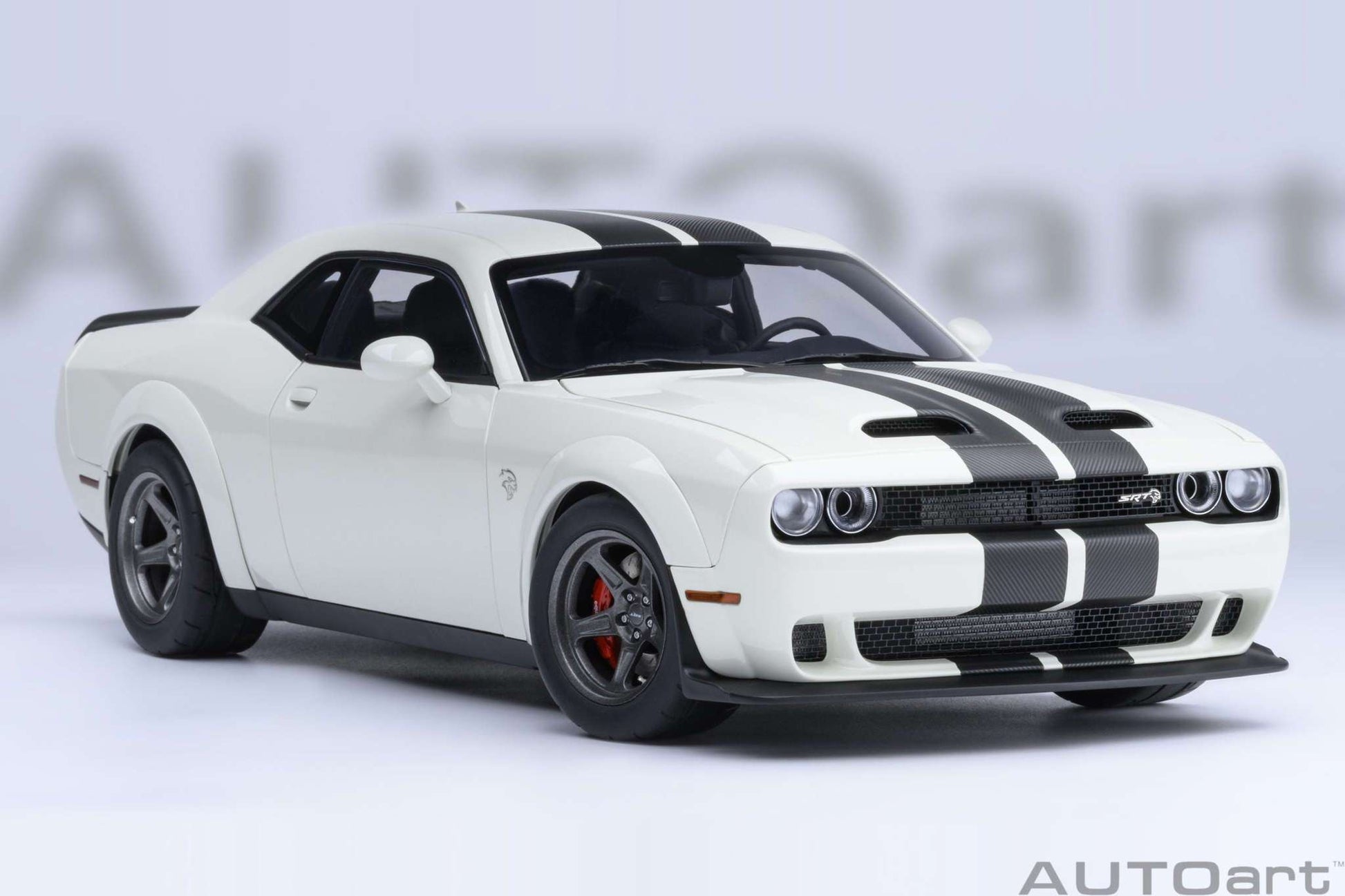 AUTOart 2023 Dodge Challenger SRT Super Stock Knuckle White 1:18 STM Diecast Default Title Default Title-