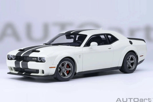 AUTOart 2023 Dodge Challenger SRT Super Stock Knuckle White 1:18 STM Diecast Default Title Default Title-