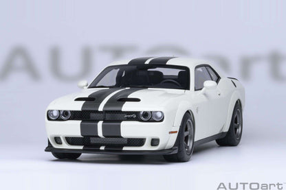 AUTOart 2023 Dodge Challenger SRT Super Stock Knuckle White 1:18 STM Diecast Default Title Default Title-
