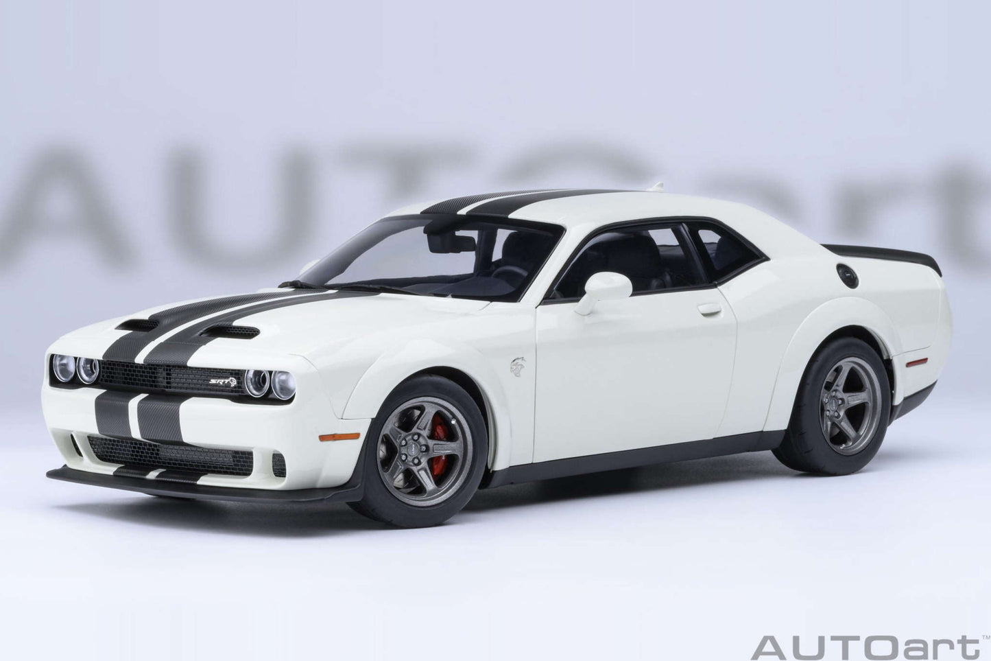 AUTOart 2023 Dodge Challenger SRT Super Stock Knuckle White 1:18 STM Diecast Default Title Default Title-