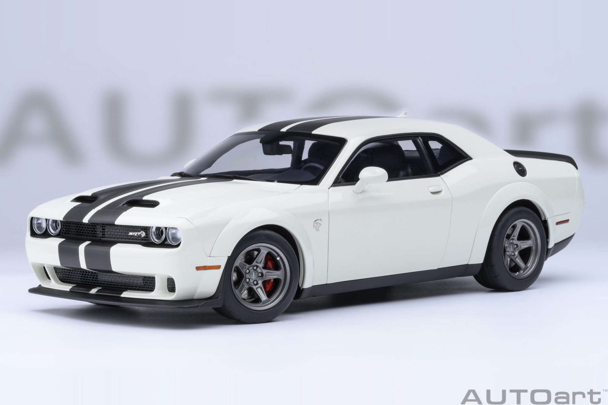 AUTOart 2023 Dodge Challenger SRT Super Stock Knuckle White 1:18 STM Diecast Default Title Default Title-