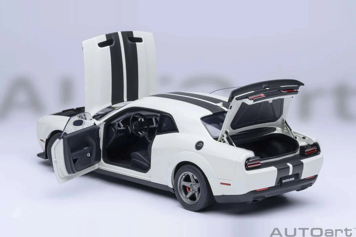 AUTOart 2023 Dodge Challenger SRT Super Stock Knuckle White 1:18 STM Diecast Default Title Default Title-
