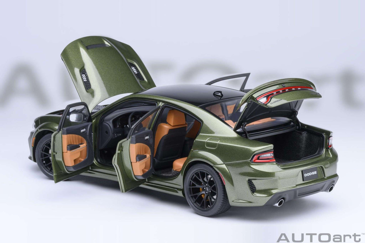 AUTOart Dodge Charger SRT Hellcat Redeye Jailbreak F8 Green 1:18 STM Diecast Default Title Default Title-
