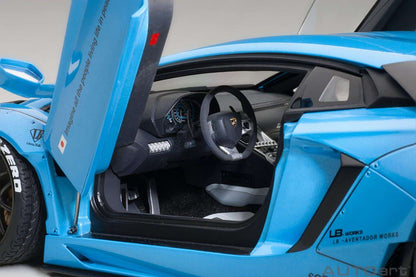 AUTOart Lamborghini Aventador LB Works Metallic Sky Blue 1:18 STM Diecast Default Title Default Title-