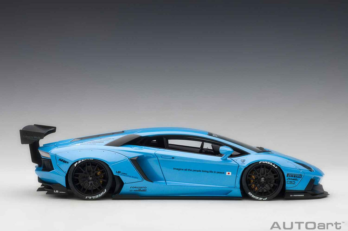 AUTOart Lamborghini Aventador LB Works Metallic Sky Blue 1:18 STM Diecast Default Title Default Title-