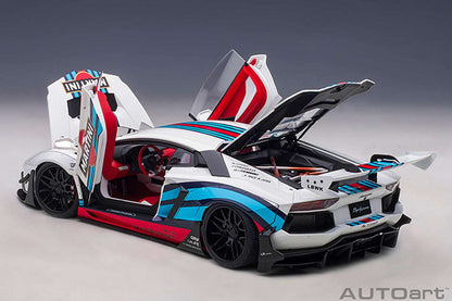 AUTOart Lamborghini Aventador Liberty Walk LB-Works Limited Edition Martini Livery 1:18 (Preowned)) Cartsfy Inc.
