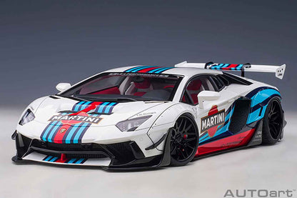 AUTOart Lamborghini Aventador Liberty Walk LB-Works Limited Edition Martini Livery 1:18 (Preowned)) Cartsfy Inc.