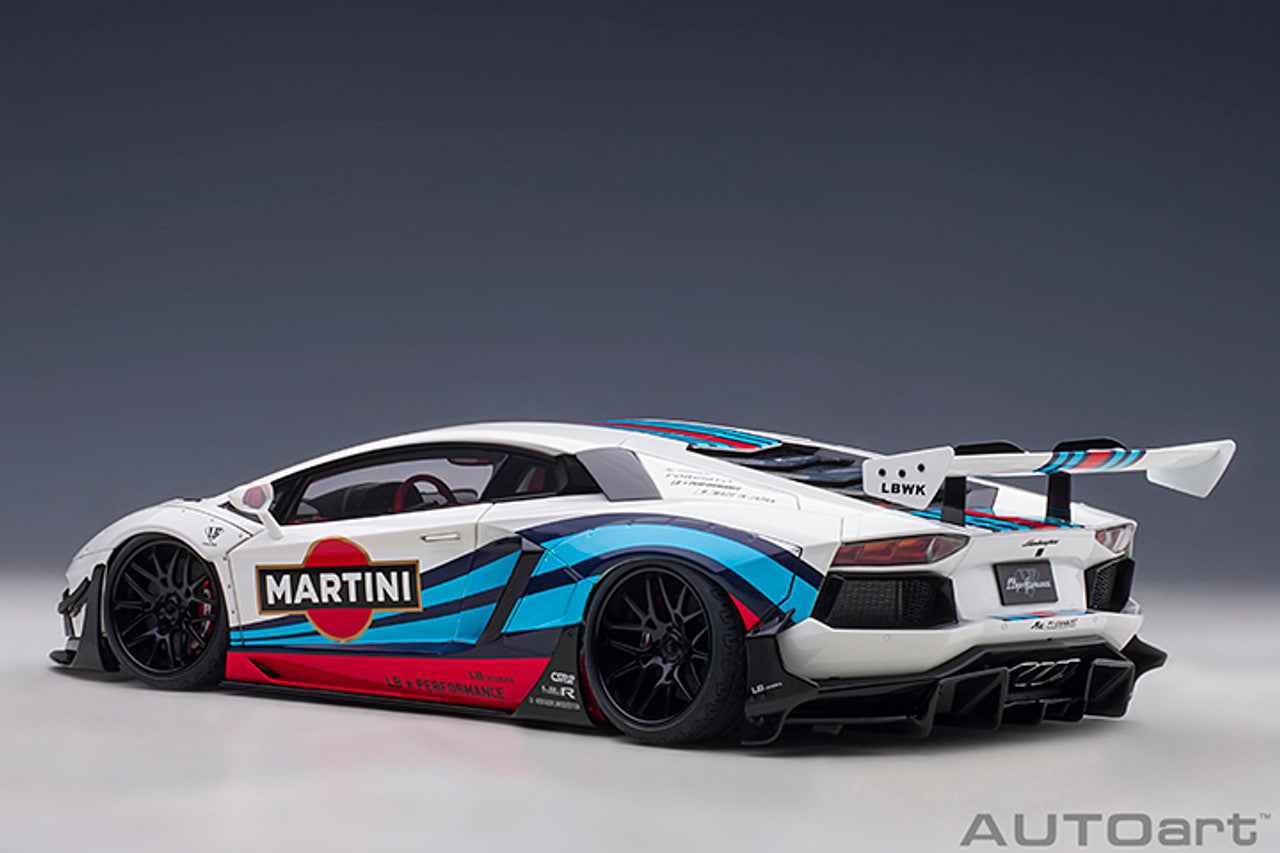AUTOart Lamborghini Aventador Liberty Walk LB-Works Limited Edition Martini Livery 1:18 (Preowned)) Cartsfy Inc.