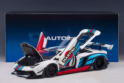 AUTOart Lamborghini Aventador Liberty Walk LB-Works Limited Edition Martini Livery 1:18 (Preowned)) Cartsfy Inc.
