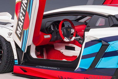 AUTOart Lamborghini Aventador Liberty Walk LB-Works Limited Edition Martini Livery 1:18 (Preowned)) Cartsfy Inc.