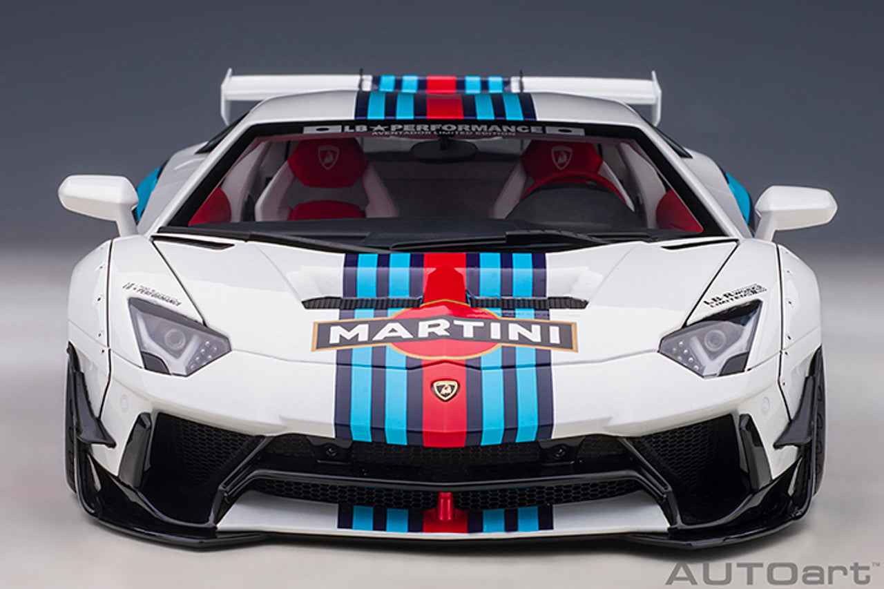 AUTOart Lamborghini Aventador Liberty Walk LB-Works Limited Edition Martini Livery 1:18 (Preowned)) Cartsfy Inc.