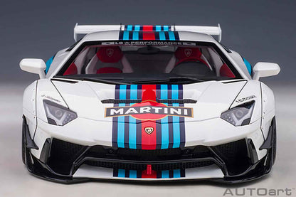 AUTOart Lamborghini Aventador Liberty Walk LB-Works Limited Edition Martini Livery 1:18 (Preowned)) Cartsfy Inc.