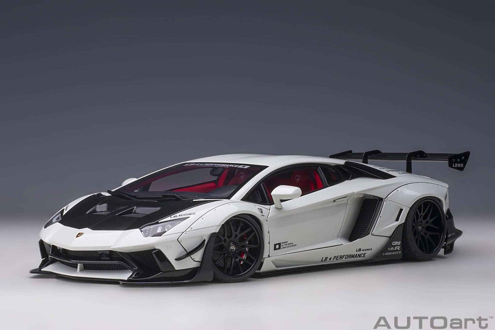 AUTOart Lamborghini Aventador Liberty Walk LB-Works, Limited Edition, Metallic White 1:18