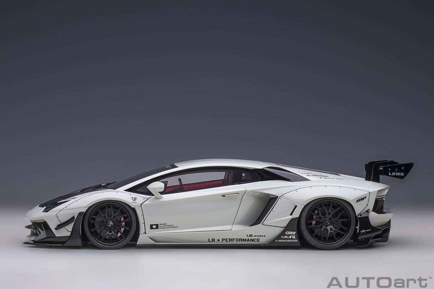 AUTOart Lamborghini Aventador Liberty Walk LB-Works, Limited Edition, Metallic White 1:18