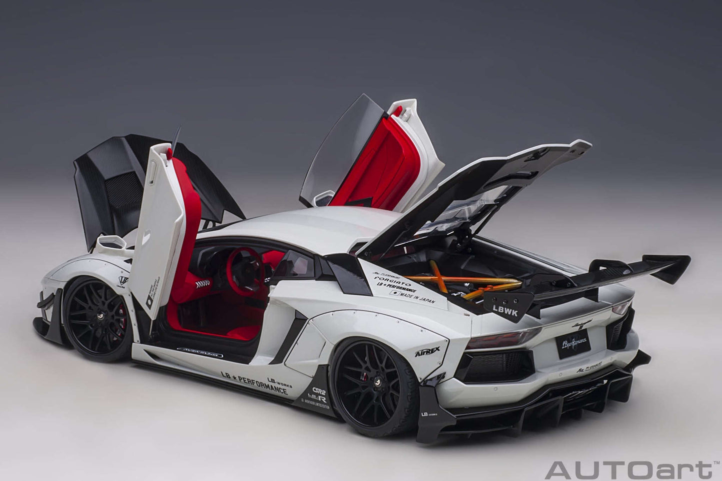 AUTOart Lamborghini Aventador Liberty Walk LB-Works, Limited Edition, Metallic White 1:18 Cartsfy Inc.